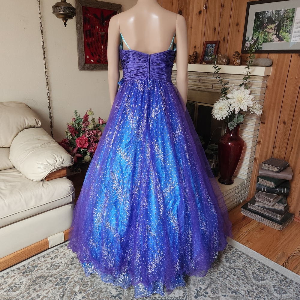Jovani Purple and Gold Strapless Prom Ball Gown - Picture 3 of 10